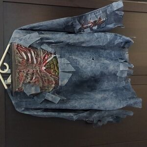Teen Zombie Costume With Shirt And Gloves - NWT Size 14-16